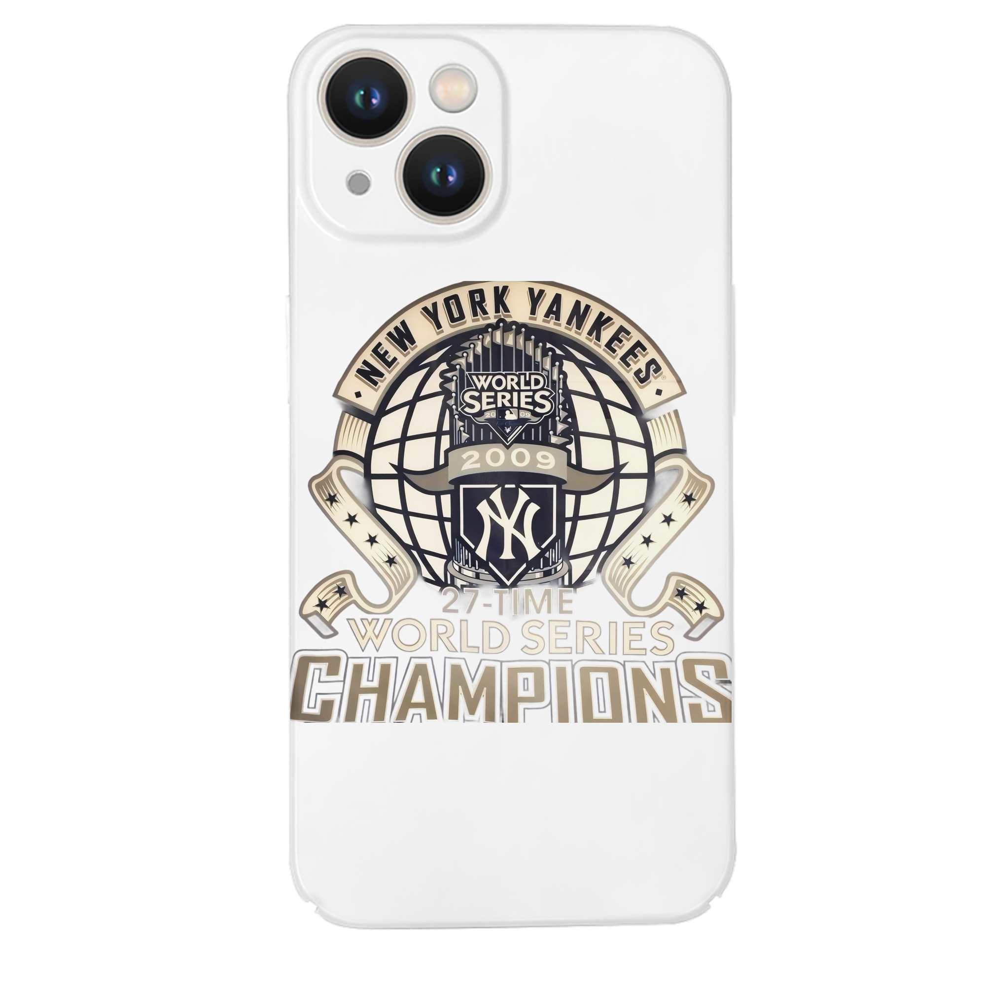 New York Yankees 2009 27th WS Champions Golden IPhone 14 Series Full-Cover Hard Case – Shockproof With Raised Camera Protection – Precise Cutouts, Wireless Charging Compatible – Durable, Anti-Yellowing, Easy To Clean